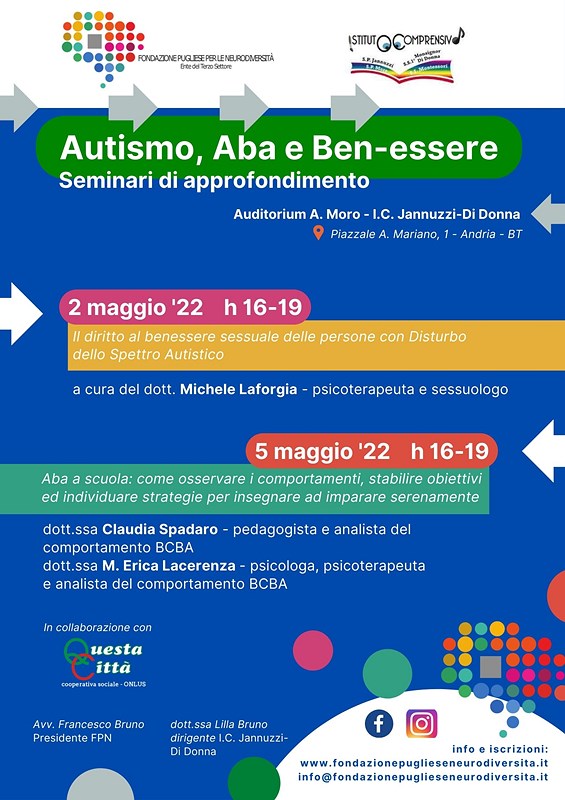 “Autismo, Aba e Ben-essere”: seminari di approfondimento